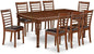 East West Furniture DOML9-MAH-LC 9 Piece Dining Table Set Includes a Rectangle Dining Room Table with Butterfly Leaf and 8 Faux Leather Upholstered Chairs, 42x78 Inch, Mahogany