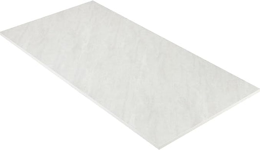 Kaboon Universal Tabletop 60"x18", Solid One-Piece Melamine Table Top, Double Desk L-Desk DIY, Home and Office Countertop, Sea Salt/White