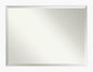 Amanti Art White Bathroom Mirror for Over Sink, 36x46 Cabinet White Rectangle Vanity Mirror, X-Large Modern Contemporary Frame, Hangs Horizonally and Vertically, Bathroom Wall Decor, Beveled Edge
