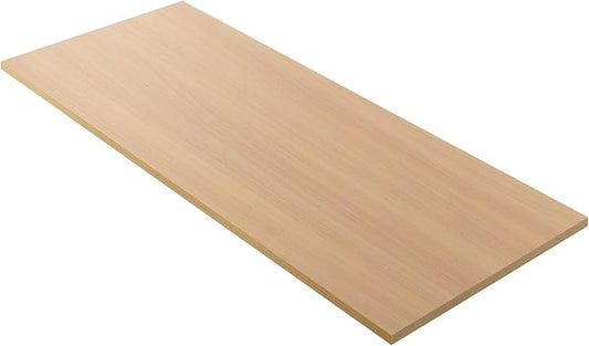 Kaboon Universal Tabletop 60"x18", Solid One-Piece Melamine Table Top, L-Desk Floating Desk DIY, Home and Office, Light Walnut