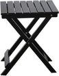 Small Wood End Square Table Outdoor Patio Side Folding Table Coffee Furniture for Living Room, Bedroom, Plant Stand, Camping Portable Black