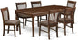 East West Furniture DONO7-MAH-C 7 Piece Dining Table Set Consist of a Rectangle Dinner Table with Butterfly Leaf and 6 Linen Fabric Dining Room Chairs, 42x78 Inch, Mahogany