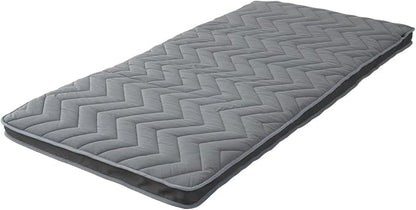 EMOOR Japanese Wool-Blend Padded Futon Mattress GOMA Twin Dark Gray, Gusset Foldable Sotrable Elastic Bands Floor Sleeping Guest Bed Tatami Mat