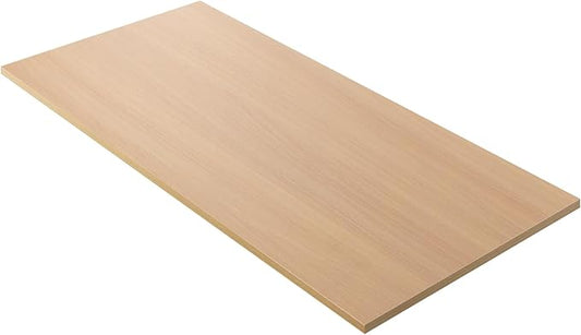 Kaboon Universal Tabletop 40"x18", Solid One-Piece Melamine Table Top, Double L-Desk Floating Desk DIY, Home and Office Countertop, Light Walnut
