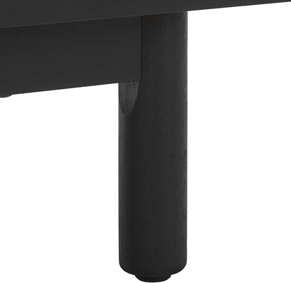 SAFAVIEH Aino TV Stand for up to 60" Flatscreen – Black, 2 Sliding Doors with Interior Storage, 1 Open Shelf, Entertainment Media Console (MED9619B)