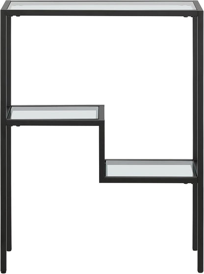 Henn&Hart 22" Wide Rectangular Console Table in Blackened Bronze, Entryway Table, Accent Table for Living Room, Hallway
