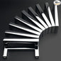 KOOFIZO Solid Square Bar Cabinet Handle - Chrome Furniture Pull, 3 Inch/76mm Screwhole Distance, 10-Pack for Kitchen Cupboard Door, Bedroom Dresser Drawer, Bathroom Wardrobe Hardware