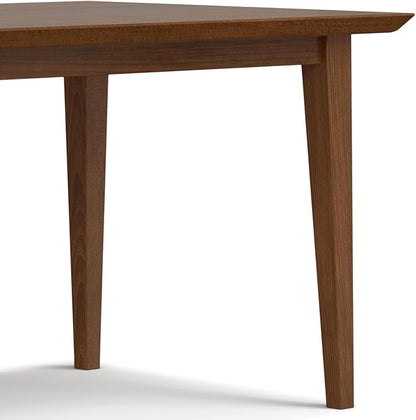 SIMPLIHOME Colby Dining Table, Solid Wood Walnut Veneer in Walnut, 60 x 36 inches, Contemporary-Style Rectangular Kitchen Table for up to 6 People