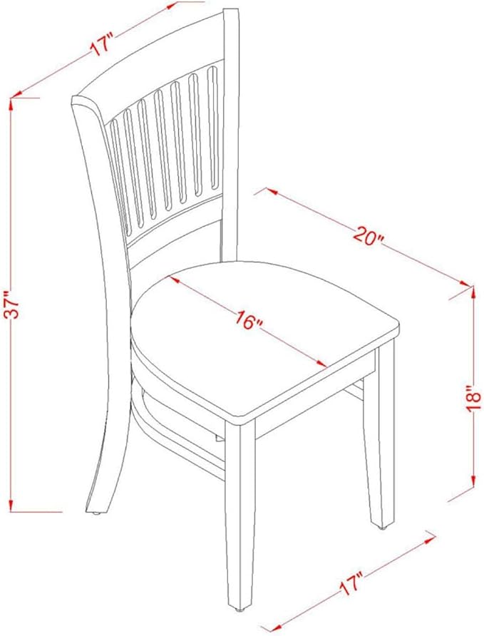 East West Furniture DMVA3-BLK-W 3 Piece Dinette Set for Small Spaces Contains a Round Dining Table with Dropleaf and 2 Dining Chairs, 42x42 Inch, Black