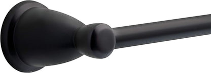 Franklin Brass Kinla 5-Piece Bathroom Set Matte Black 18" and 24" Towel Bar Racks, Toilet Paper Holder, Ring, Hook KIN5PC-MB