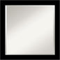 Amanti Art Black Bathroom Mirror for Over Sink, 24x24 Brushed Black Square Vanity Mirror, Medium Modern Contemporary Frame, Hangs Horizonally and Vertically, Bathroom Wall Decor, Beveled Edge