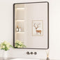 Keonjinn Black Framed Mirrors for Bathroom 30 x 36 Inch Rounded Rectangle Wall Mirror, Matte Black Farmhouse Bathroom Vanity Mirror with Seamless Metal Frame, HD Tempered Glass(Horizontal/Vertical)