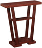 Convenience Concepts Newport V Console Table 31.5" - Modern Sofa Table with Storage Shelves, Narrow Entryway Hall Table for Living Room, Mahogany