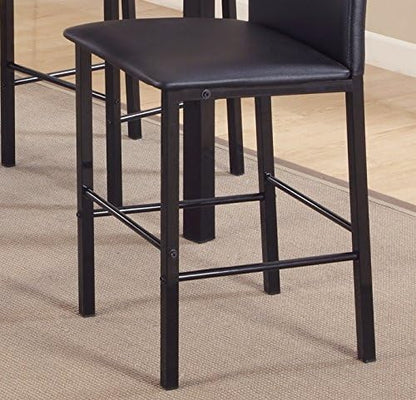 Roundhill Furniture Citico Counter Height Dining Chairs with Metal Frame, Set of 4