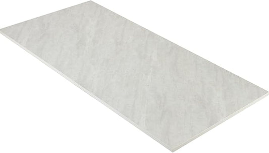 Kaboon Universal Tabletop 40"x18", Solid One-Piece Melamine Table Top, Floating Desk DIY, Home and Office,Sea Salt/White