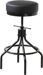 Adjustable Bar Stools Swivel Black Barstools Modern PU Leather 28inch Round Backless Counter Height Stool Metal Industrial Bar Chair for Kitchen Island (1, Black)