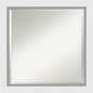 Amanti Art White Bathroom Mirror for Over Sink, 24x24 Blanco White Square Vanity Mirror, Medium Modern Contemporary Wood Frame, Hangs Horizonally and Vertically, Bathroom Wall Decor, Beveled Edge