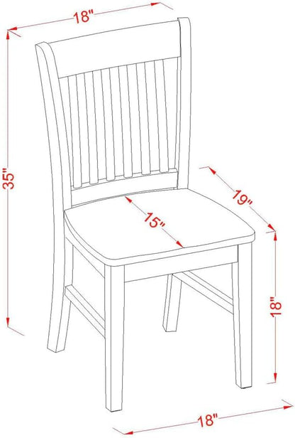 East West Furniture DONO9-LWH-W 9 Piece Dining Table Set Includes a Rectangle Dinner Table with Butterfly Leaf and 8 Dining Room Chairs, 42x78 Inch, Linen White