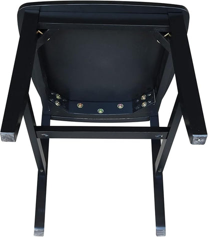 International Concepts Pair of Schoolhouse Chairs Black