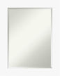 Amanti Art White Bathroom Mirror for Over Sink, 30x24 Basic White Rectangle Vanity Mirror, Medium Casual Wood Frame, Hangs Horizonally and Vertically, Bathroom Wall Decor, Beveled Edge from WI, USA