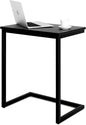 Sofa C Side End Table Wood Accent Couch Table Coffee Tray Snack Side Table Notebook Laptop Holder Over Bed Stand Reading Desk Black Color 22x14x27 Inch Space Saving for Living Room Bedroom