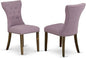 East West Furniture GAP7T40 Gallatin Parson Kitchen Chairs - Button Tufted Nailhead Trim Dahlia Linen Fabric Padded Dining Chairs, Set of 2, Jacobean