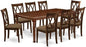 East West Furniture DOCL9-MAH-C 9 Piece Kitchen Table & Chairs Set Includes a Rectangle Dining Table with Butterfly Leaf and 8 Linen Fabric Dining Room Chairs, 42x78 Inch, Mahogany
