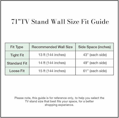 POVISON Fully-Assembled Minimalist Floating TV Stand, Modern Wall-Mounted Entertainment Center with 3 Flip-Down Cabinet Doors, Solid Wood Media Console, 70.87"