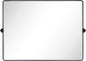 TEHOME 48x36'' Matt Black Horizontal Pivoting Bathroom Vanity Mirror Large Black 36x48'' Metal Framed Rectangle Tilting Beveled Vanity Mirrors for Wall