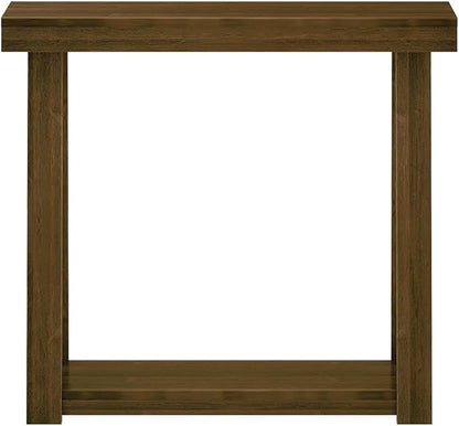Plank+Beam Solid Wood Console Table with Storage, 36 Inch, Sofa Table with Shelf, Narrow Entryway Table for Hallway, Behind The Couch, Living Room, Foyer, Easy Assembly, Walnut