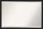Amanti Art Black Bathroom Mirror for Over Sink, 26x38 Avon Black Narrow Rectangle Vanity Mirror, Large Casual Frame, Hangs Horizonally and Vertically, Bathroom Wall Decor, Beveled Edge