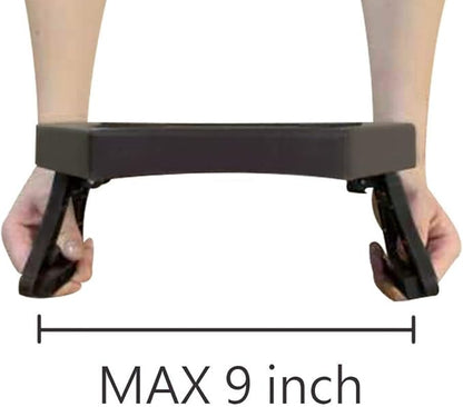 Pekokavo Sofa Armrest Clip Table – No-Slip Couch Tray for Drinks, Snacks, Remote – Adjustable Armchair Table for Living Room, Bedroom, Dorm – Fits Most Armrests (Cherry)