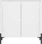 Manhattan Comfort Abbey Accent Cabinet with Doors, Tray Top Design and Adjustable Shelves, Sleek Modern Storage Furniture for Dining Area, Living Room, Bedroom, Entryway, White