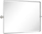 TEHOME 40x30'' Chrome Pivot Mirror Horizontal 30x40'' Metal Framed Rectangle Tilting Beveled Vanity Mirrors for Wall