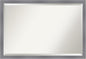 Amanti Art Grey Wall Mirror 27x39 Edwin Grey Rectangle Bathroom Mirror for Wall Decor Living Room, Large Casual Wood Frame, Hangs Horizonally and Vertically, Bathroom Decor, Beveled Edge from WI, USA