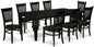 East West Furniture LGVA9-BLK-W 9 Piece Kitchen Table & Chairs Set Includes a Rectangle Dining Room Table with Butterfly Leaf and 8 Solid Wood Seat Chairs, 42x84 Inch, Black