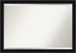 Amanti Art Black Bathroom Mirror for Over Sink, 27x39 Avon Black Rectangle Vanity Mirror, Large Casual Frame, Hangs Horizonally and Vertically, Bathroom Wall Decor, Beveled Edge