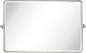 TEHOME 24 x 38'' Horizontal Farmhouse Brush Nickel Metal Framed Pivot Rectangle Bathroom Mirror Tilting Beveled Vanity Mirrors for Wall