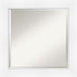 Amanti Art White Bathroom Mirror for Over Sink, 26x26 Sloped White Square Vanity Mirror, Medium Modern Contemporary Frame, Hangs Horizonally and Vertically, Bathroom Wall Decor, Beveled Edge