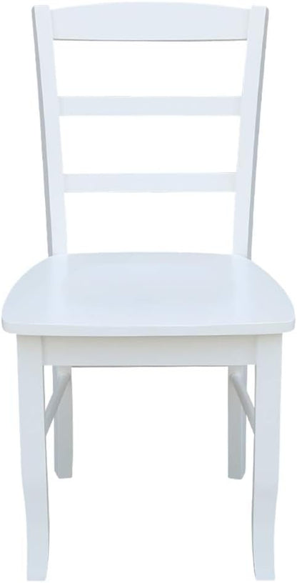 International Concepts Set of Two Madrid Ladderback Dining Chairs, White