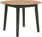 Signature Design by Ashley Gesthaven Modern Dining Drop Leaf Table with 4 Legs, Light Brown & Green