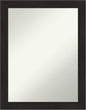 Amanti Art Brown Bathroom Mirror for Over Sink, 30x24 Furniture Espresso Rectangle Vanity Mirror, Medium Casual Frame, Hangs Horizonally and Vertically, Bathroom Wall Decor, Non-Beveled Edge