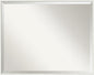Amanti Art White Bathroom Mirror for Over Sink, 23x29 Lucie White Rectangle Vanity Mirror, Large Modern Wood Frame, Hangs Horizonally and Vertically, Bathroom Wall Decor, Beveled Edge from WI, USA