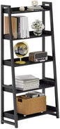 IRONCK Industrial Bookshelf 5-Tier 31.5 in Wide, Bookcase Ladder Shelf, Storage Shelves Rack Shelf Unit, Accent Furniture Metal Frame, Home Office Furniture for Bathroom, Living Room