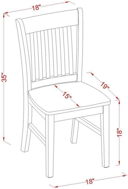 East West Furniture QUNO9-BCH-W 9 Piece Dining Set Includes a Rectangle Dining Table with Butterfly Leaf and 8 Kitchen Chairs, 40x78 Inch, Black & Cherry