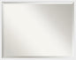 Amanti Art White Bathroom Mirror for Over Sink, 24x30 Incline White Rectangle Vanity Mirror, Large Modern Contemporary Wood Frame, Hangs Horizonally and Vertically, Bathroom Wall Decor, Beveled Edge