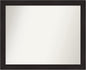 Amanti Art Brown Bathroom Mirror for Over Sink, 28x34 Furniture Espresso Rectangle Vanity Mirror, Large Casual Frame, Hangs Horizonally and Vertically, Bathroom Wall Decor, Non-Beveled Edge