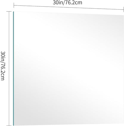 KOCUUY Frameless Mirror, 30"x30" Square Rectangle Vanity Mirror for Over Sink, Upgraded Shatterproof Unframed Design for Bedroom, Living Room, Entryway