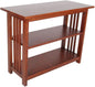 Alaterre Furniture Mission Console Entryway Table with Lower Storage and Adjustable Middle Shelf-Use as Under Window Bookshelf in Living Room or Home Office, (L) 31" x (W) 14" x (H) 24", Cherry