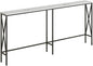 Masupu 70.9" Console Table, Modern Narrow Long Sofa Table Behind Couch, Skinny Entry Table, Industrial Sofa Table with Metal Frame for Hallway, Living Room, White and Black